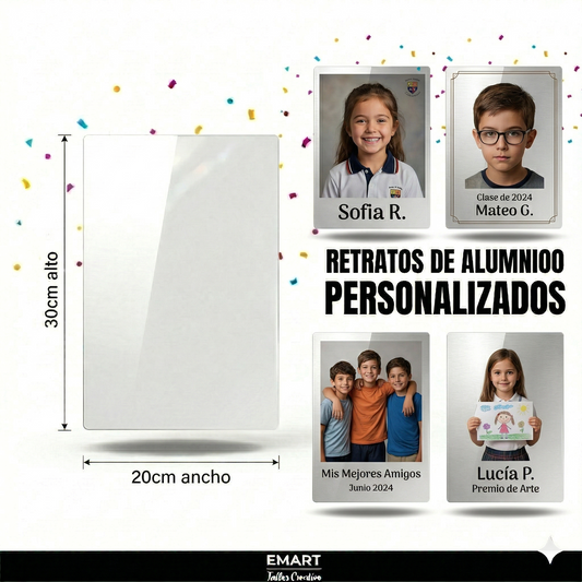 Retrato de Aluminio Personalizado