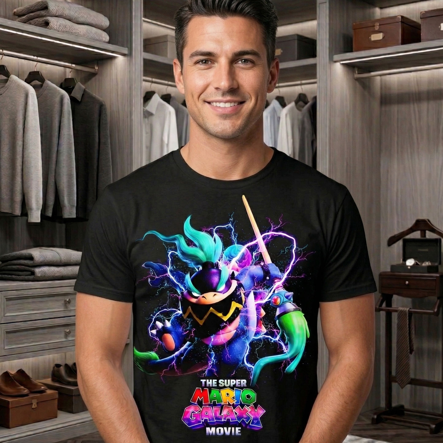 Playera Unisex Personalizada - Bowser Jr. - Color Negra