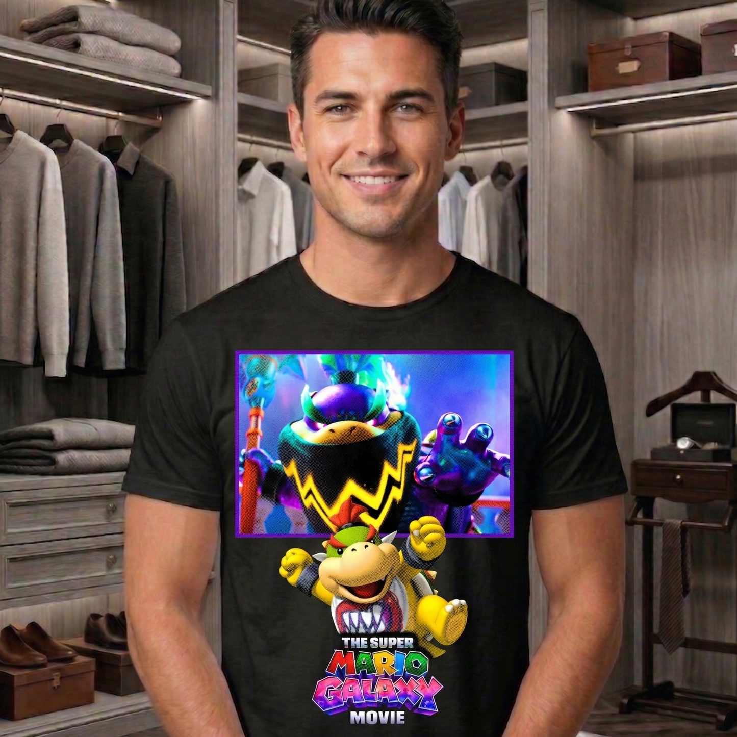 Playera Unisex Personalizada Bowser Jr. 2 - Color Negra