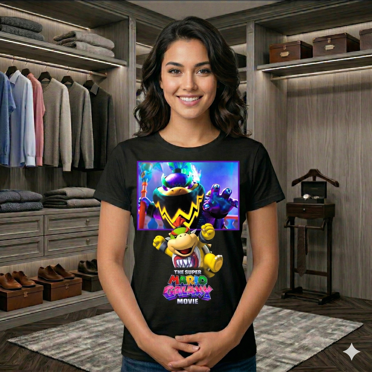 Playera Unisex Personalizada Bowser Jr. 2 - Color Negra