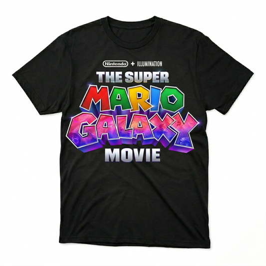 Playera Unisex Personalizada Mario Galaxy - Color Negra