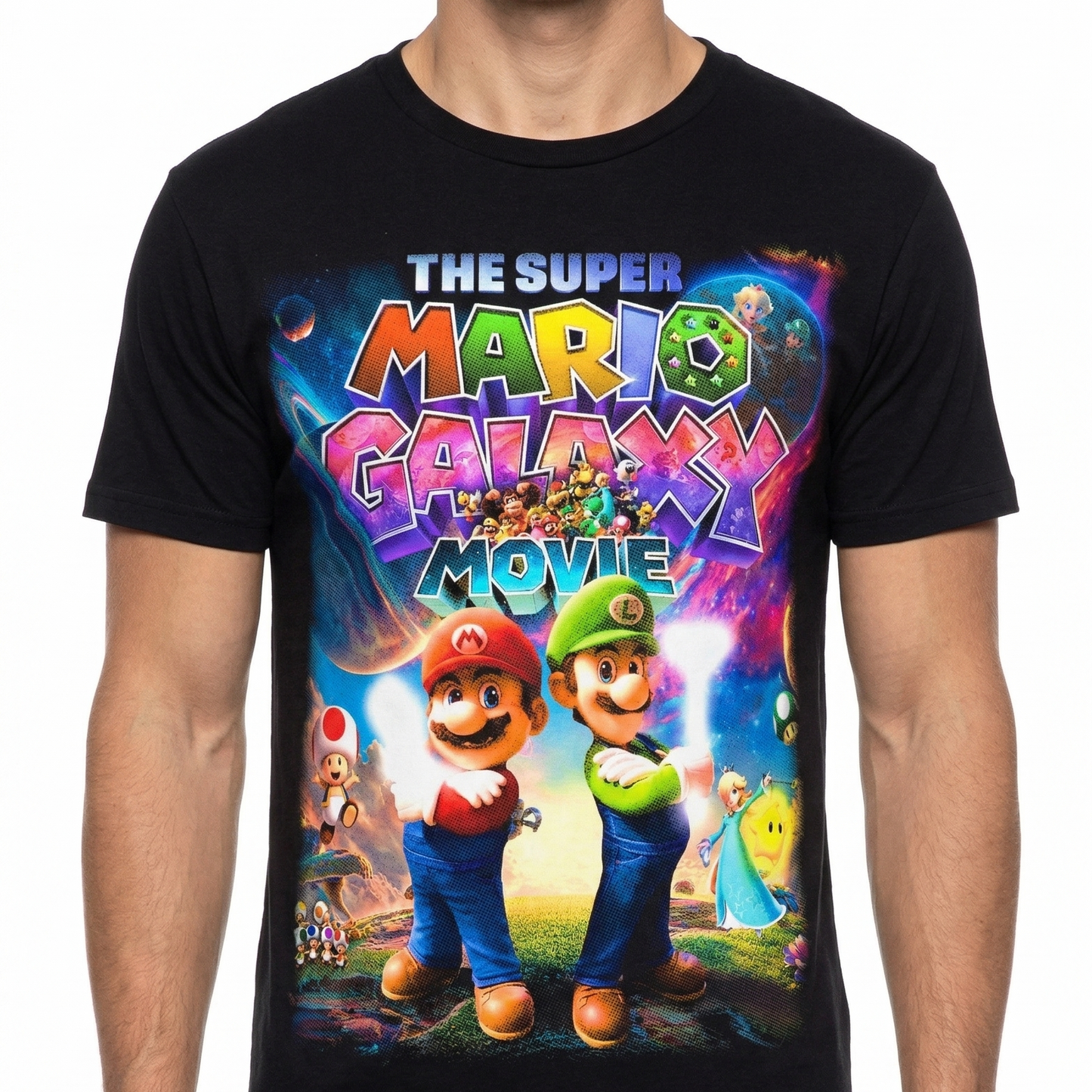 Playera Unisex Personalizada Mario & Luigi - Color Negra