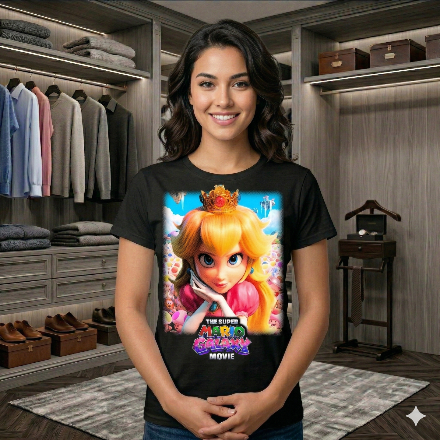 Playera Unisex Personalizada Peach - Color Negra