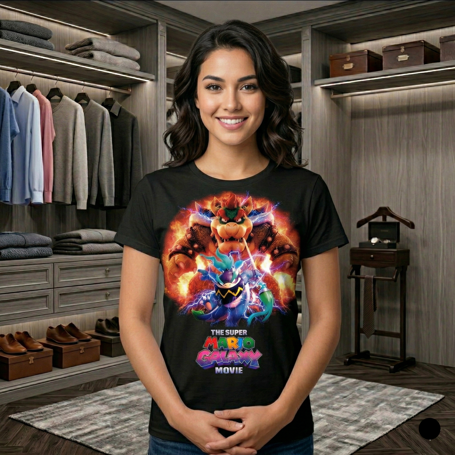Playera Unisex Personalizada Bowser - Color Negra