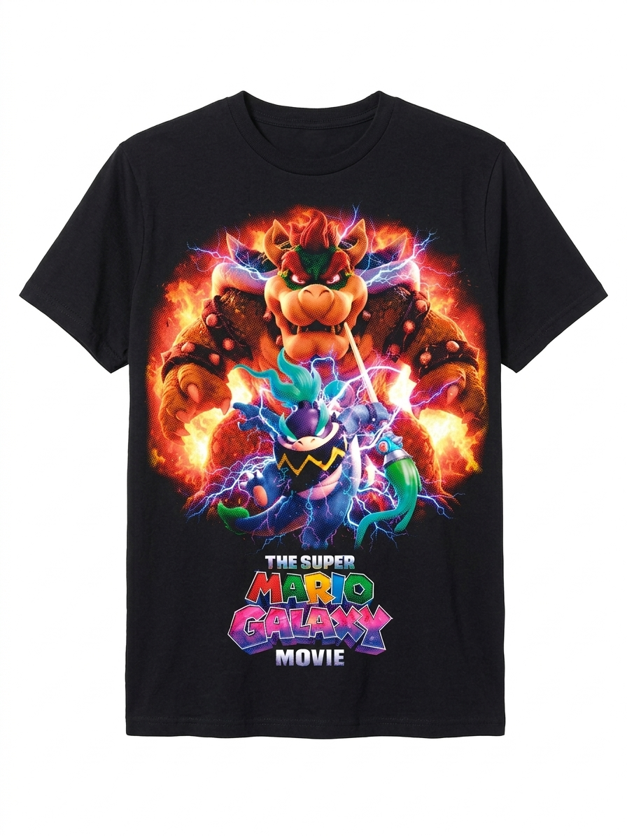 Playera Unisex Personalizada Bowser - Color Negra